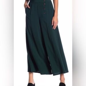 Stylish Green Wide-Leg Pants